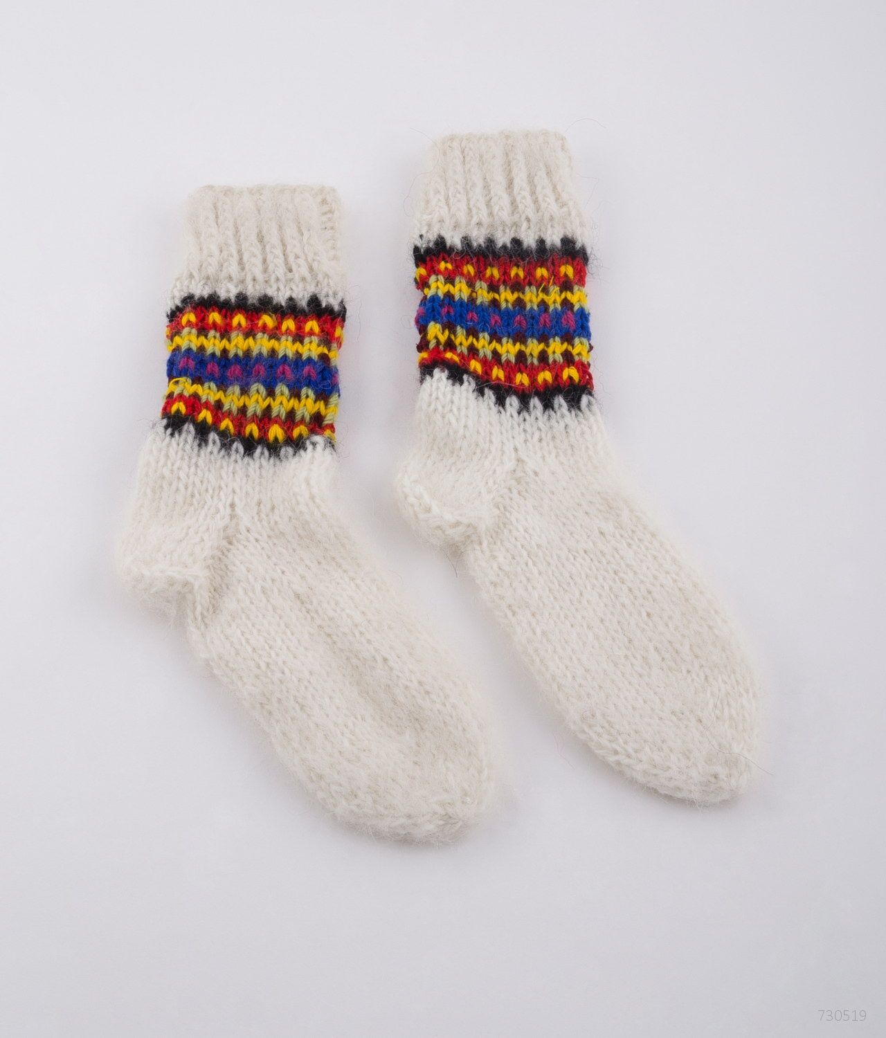 Weiße wollene Socken für Frauen foto 2