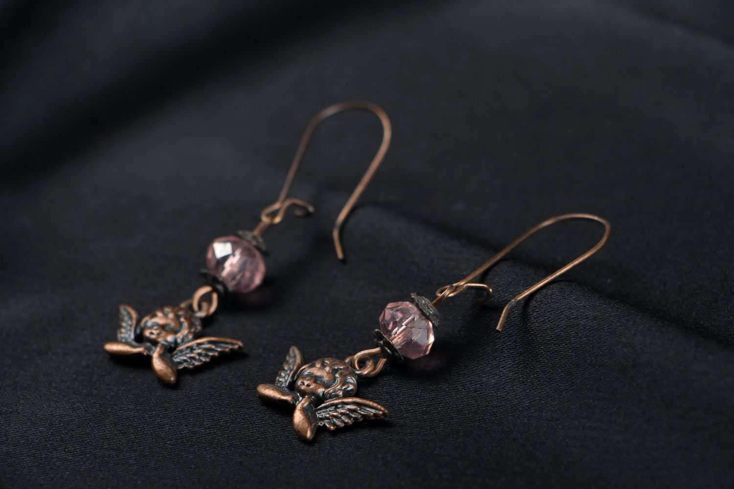 Earrings with pendants angels photo 2