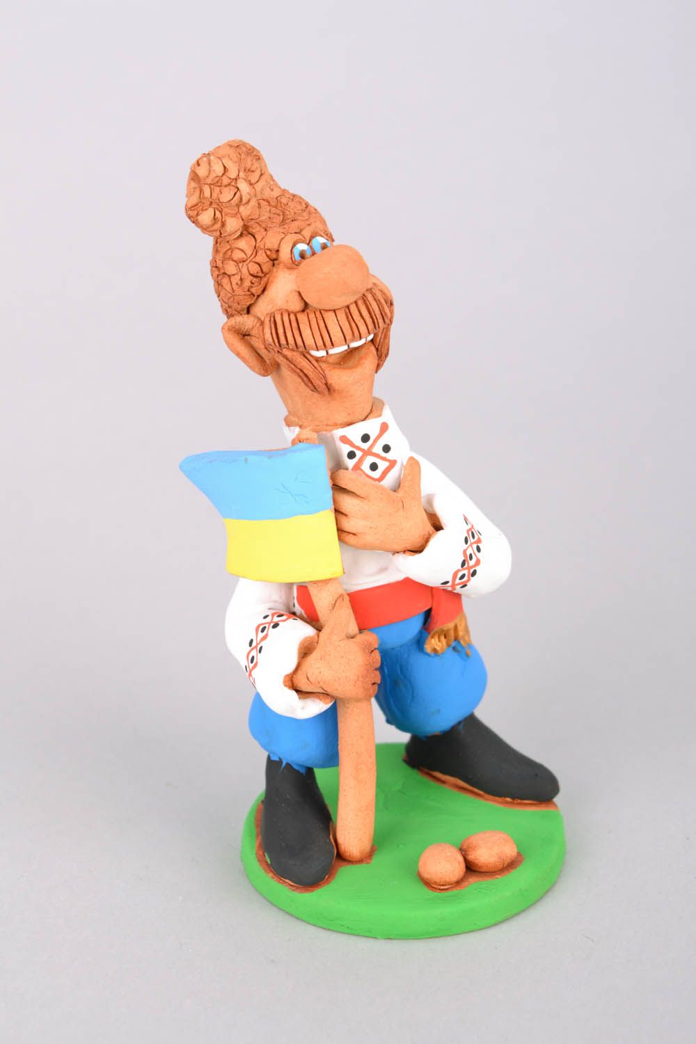 Ceramic figurine Cossack with Flag photo 3