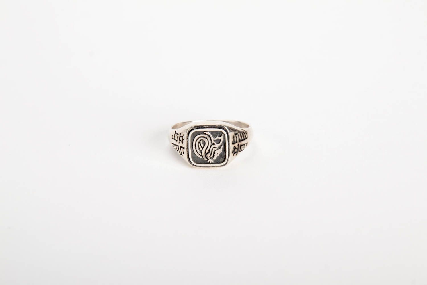 Handmade ring designer ring for men silver accessory gift for men unusual gift photo 4