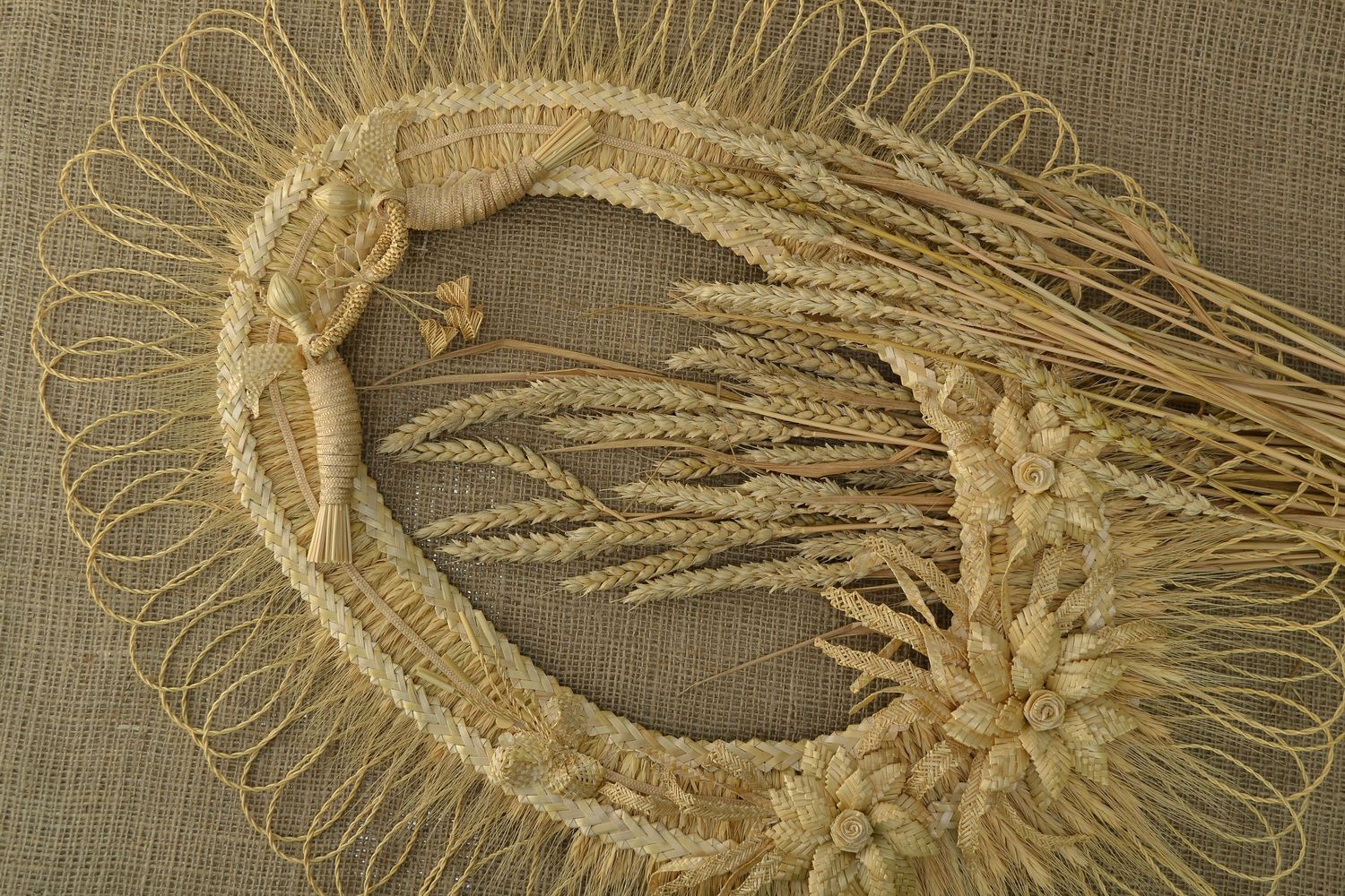 Amulet-wreath made of straw photo 2