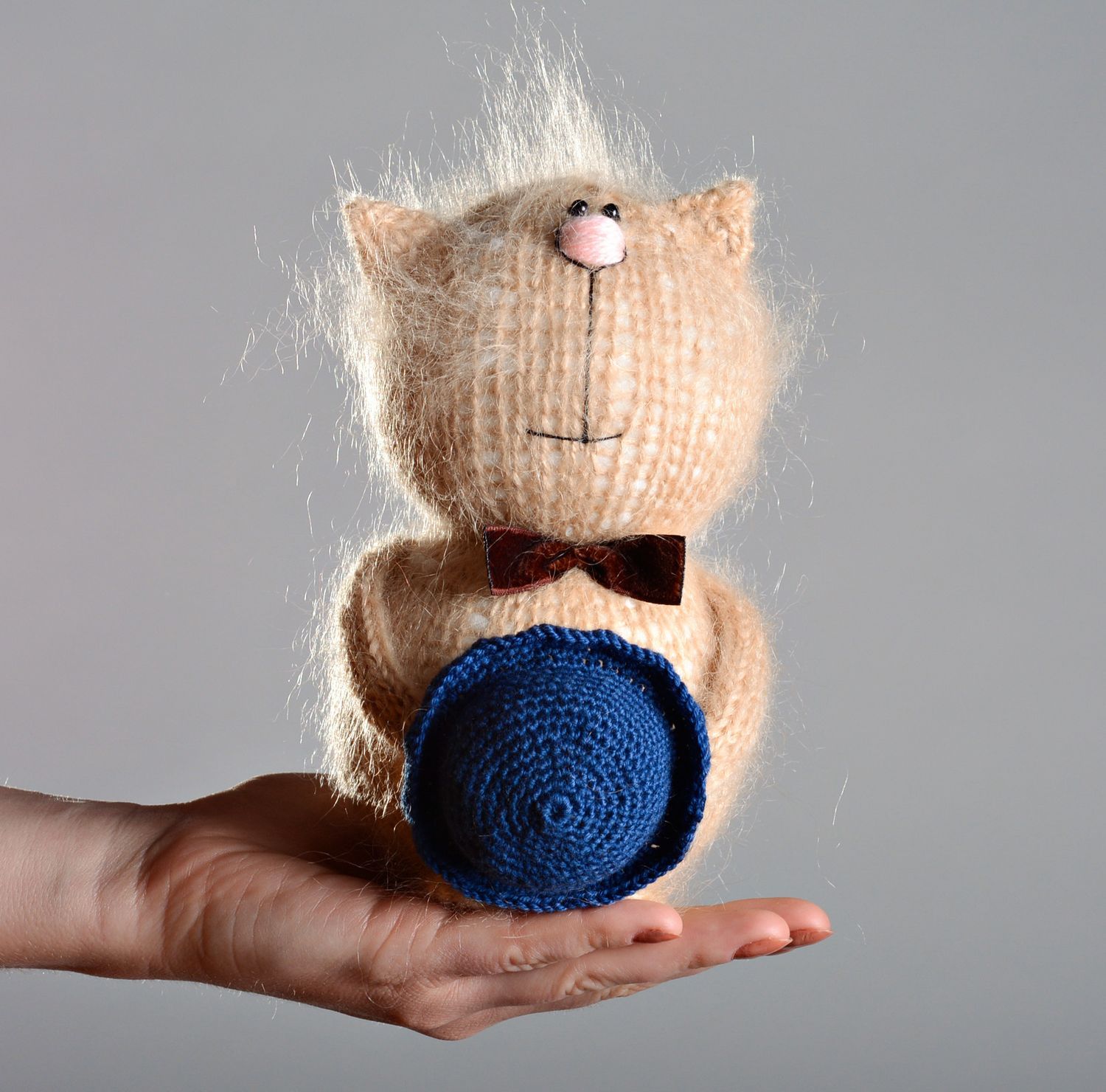 Soft toy made of mohair Gentleman photo 2
