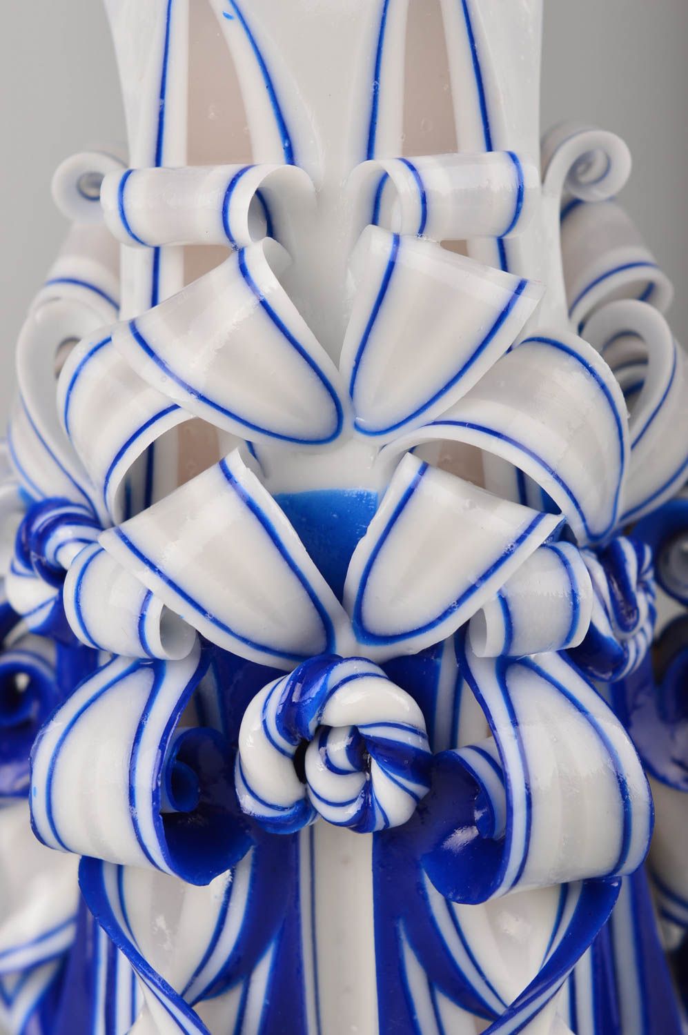 Velas decorativas azules artesanales regalo original decoración de casa foto 3
