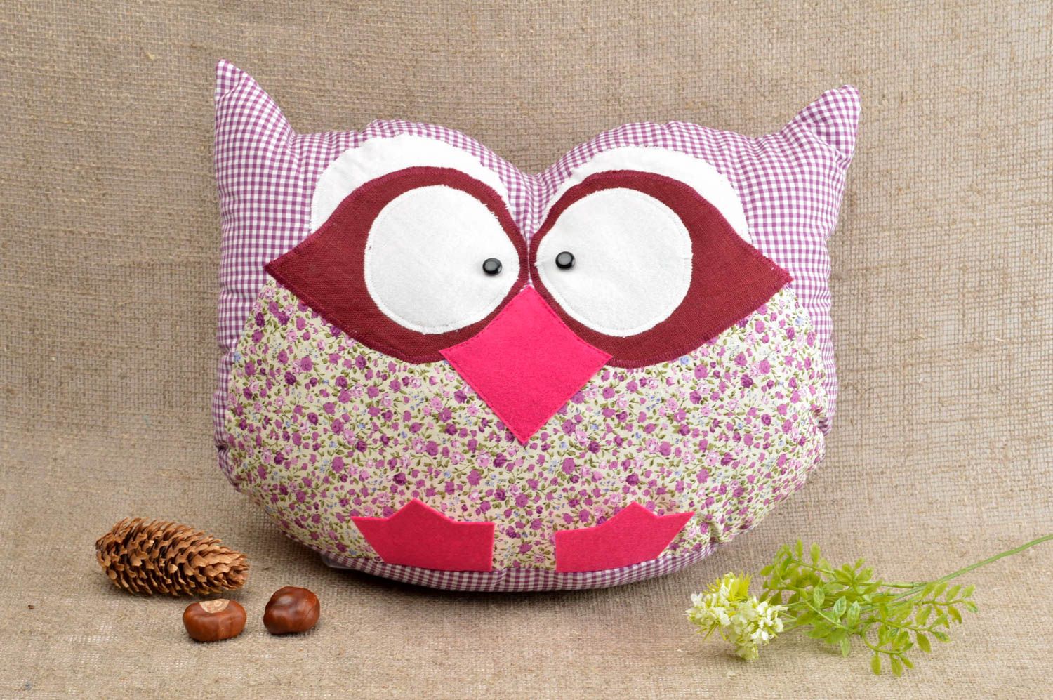 Decorative handmade stylish pillow interesting accessories cute home decor photo 1