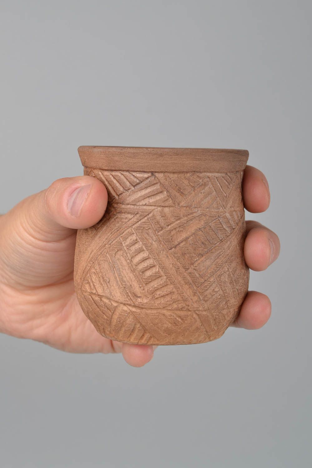 Ceramic coffee cup with no handle 8 oz, 0,39 lb photo 2