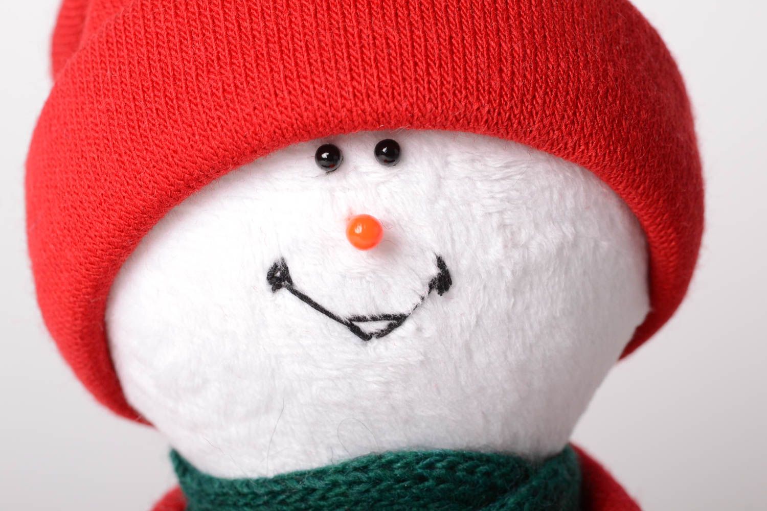 Peluche bonhomme de neige faite main design original Cadeau pour enfant photo 4