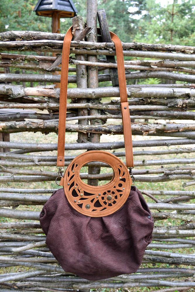 Tasche aus Leder Designer Tasche Handmade Damen Umhängetasche bunte Handtasche foto 1