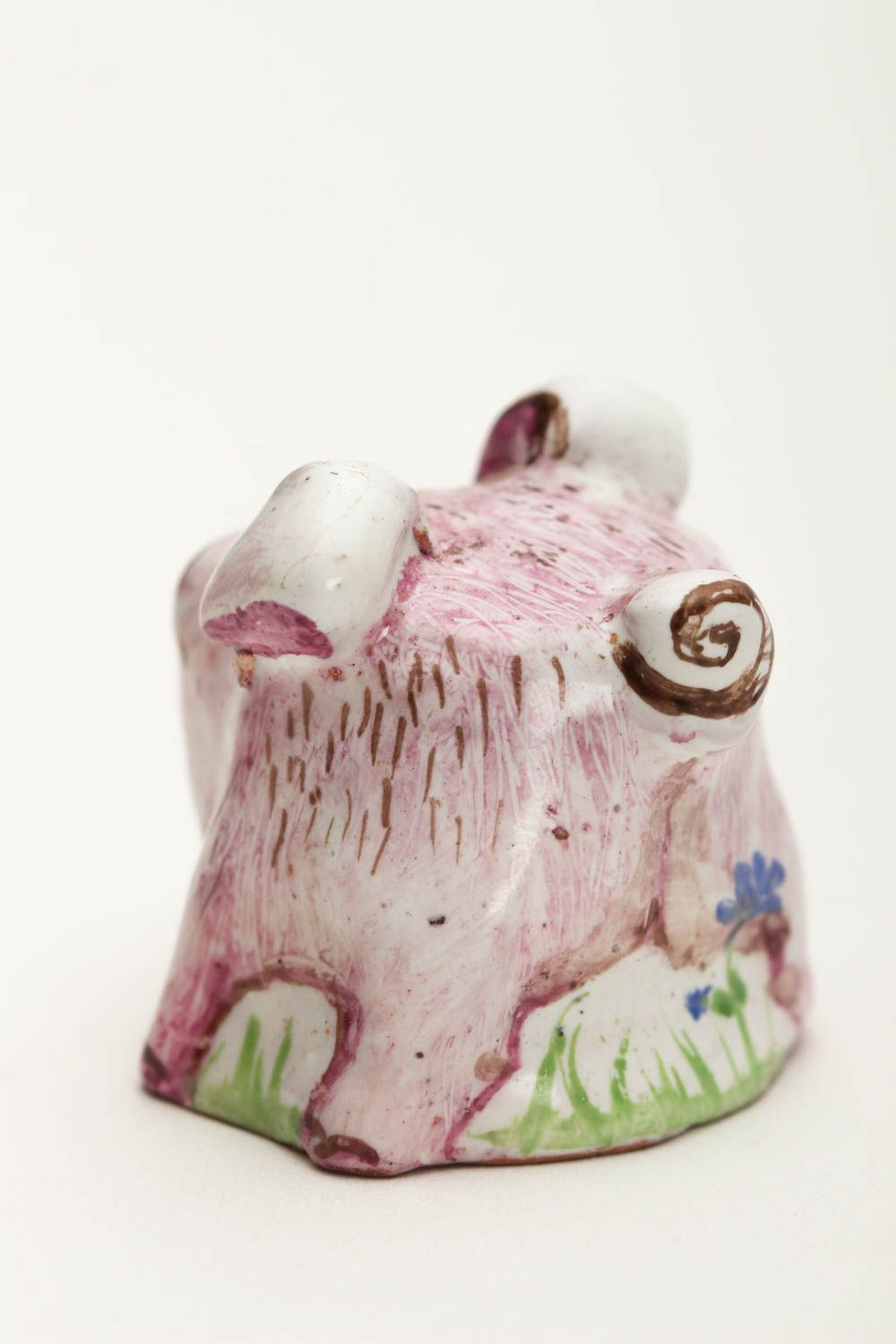 Keramik Handarbeit Nähen Fingerhut originelles Geschenk Deko Idee Haus Ferkel foto 4