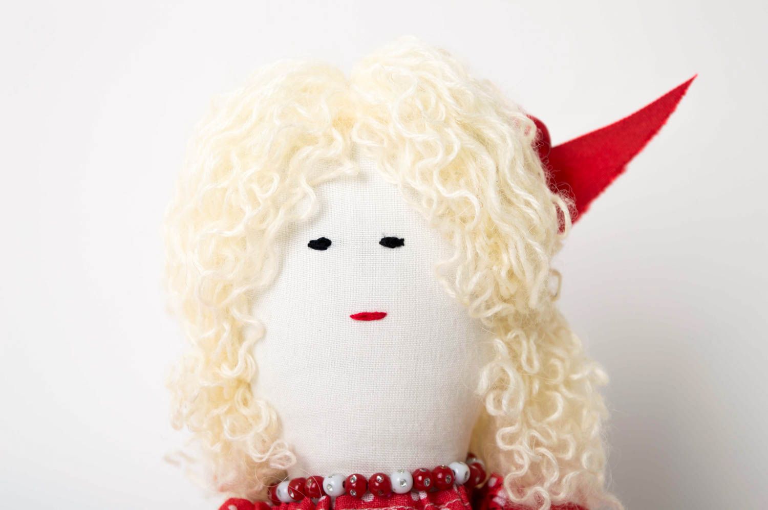 Muñeca artesanal de algodón y raso juguete de peluche regalo original para niño foto 2