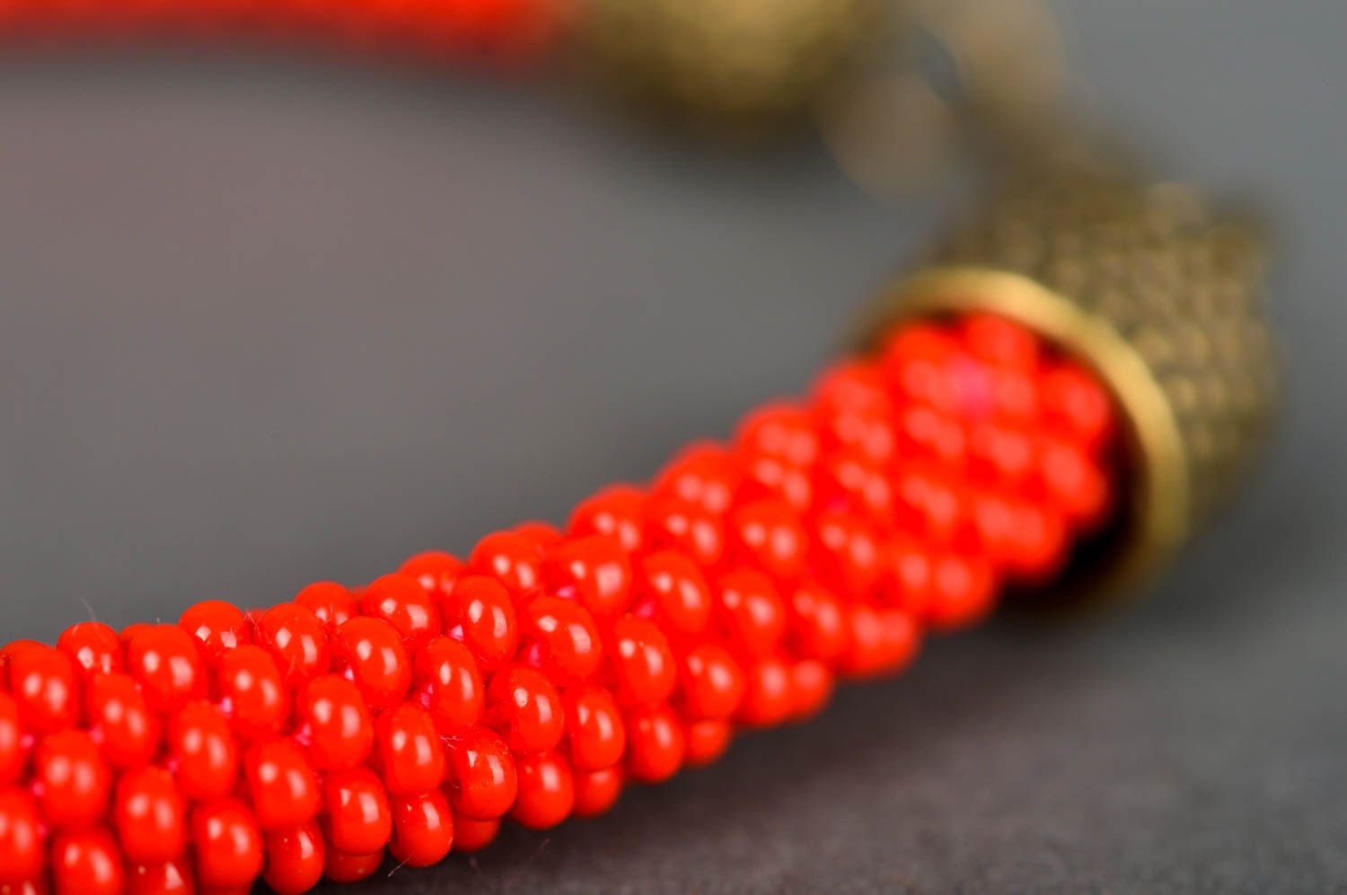 Браслет из бисера ручной работы модный браслет красный украшение из бисера фото 3