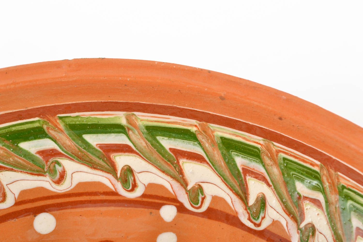 Beautiful painted ceramic bowl in ethnic style photo 2