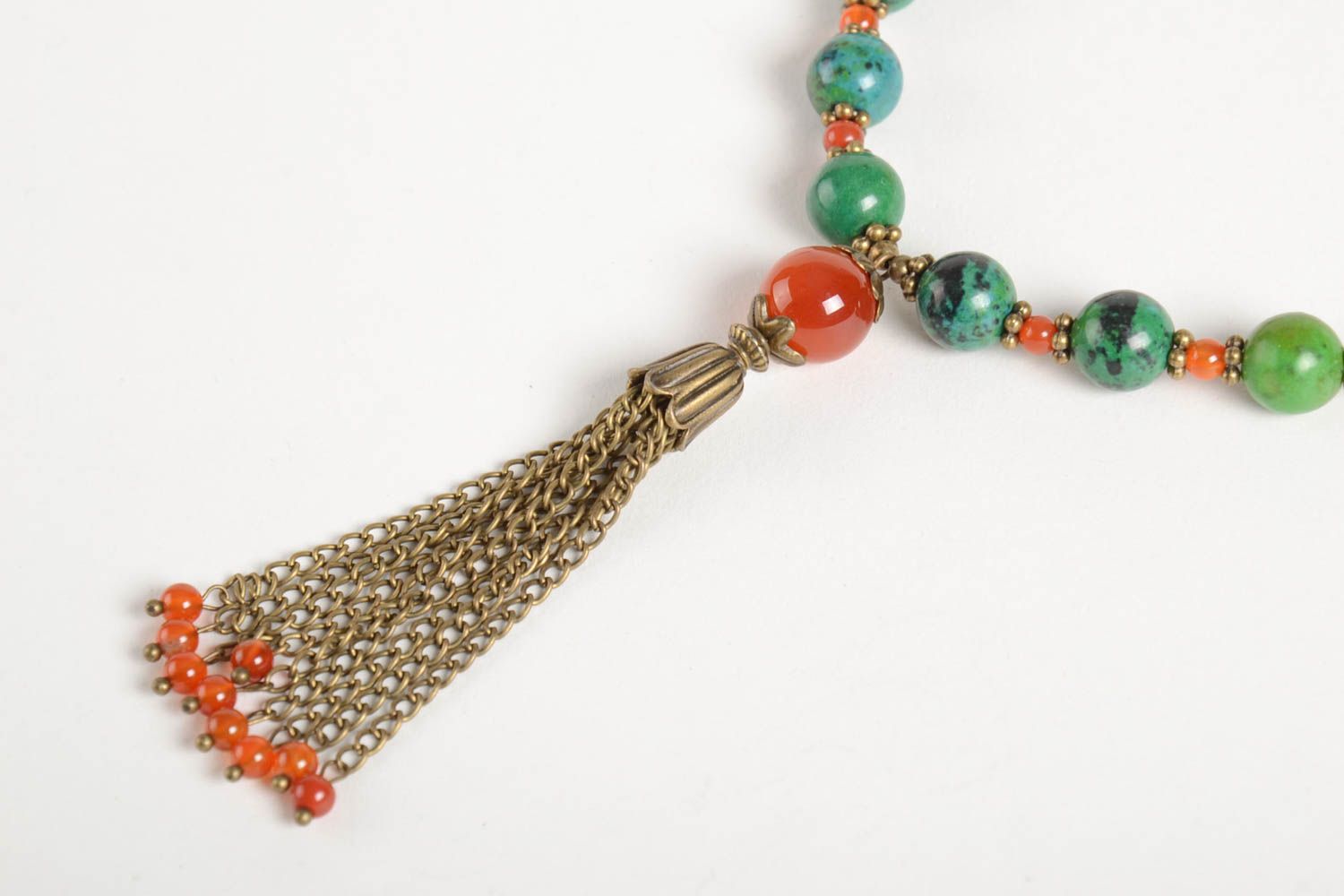 Modeschmuck Halskette handmade Accessoire für Frauen Damen Collier bunt zart foto 5