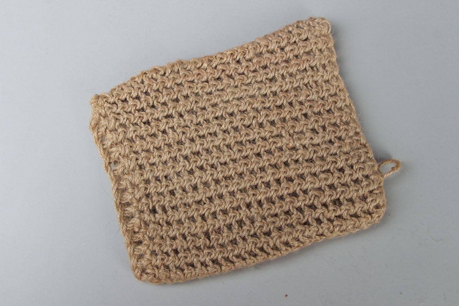 Éponge de bain tricotée faite main photo 1