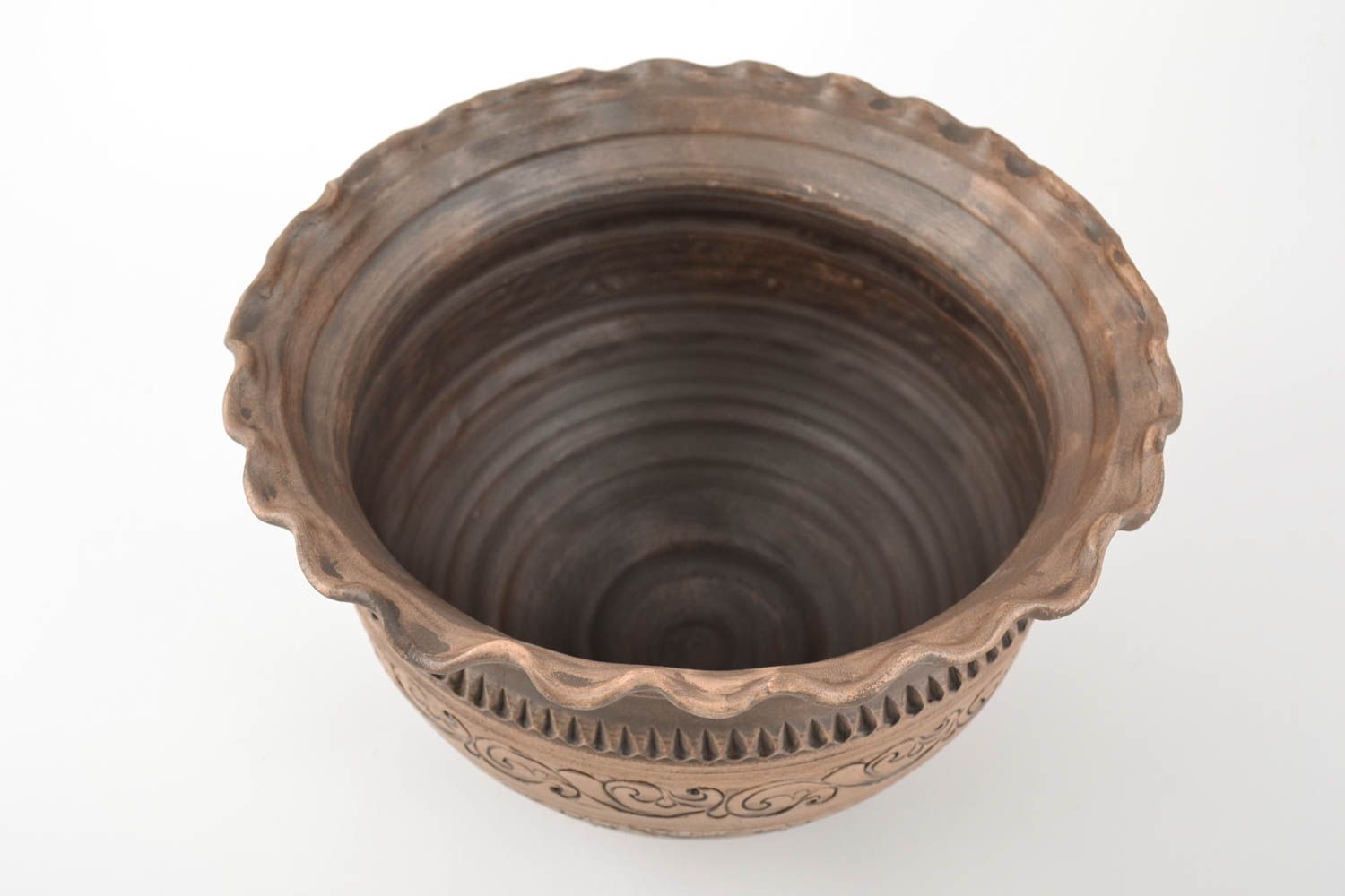 Pote de arcilla para cocer y servir platos artesanal cerámica lechera 4 l  foto 2