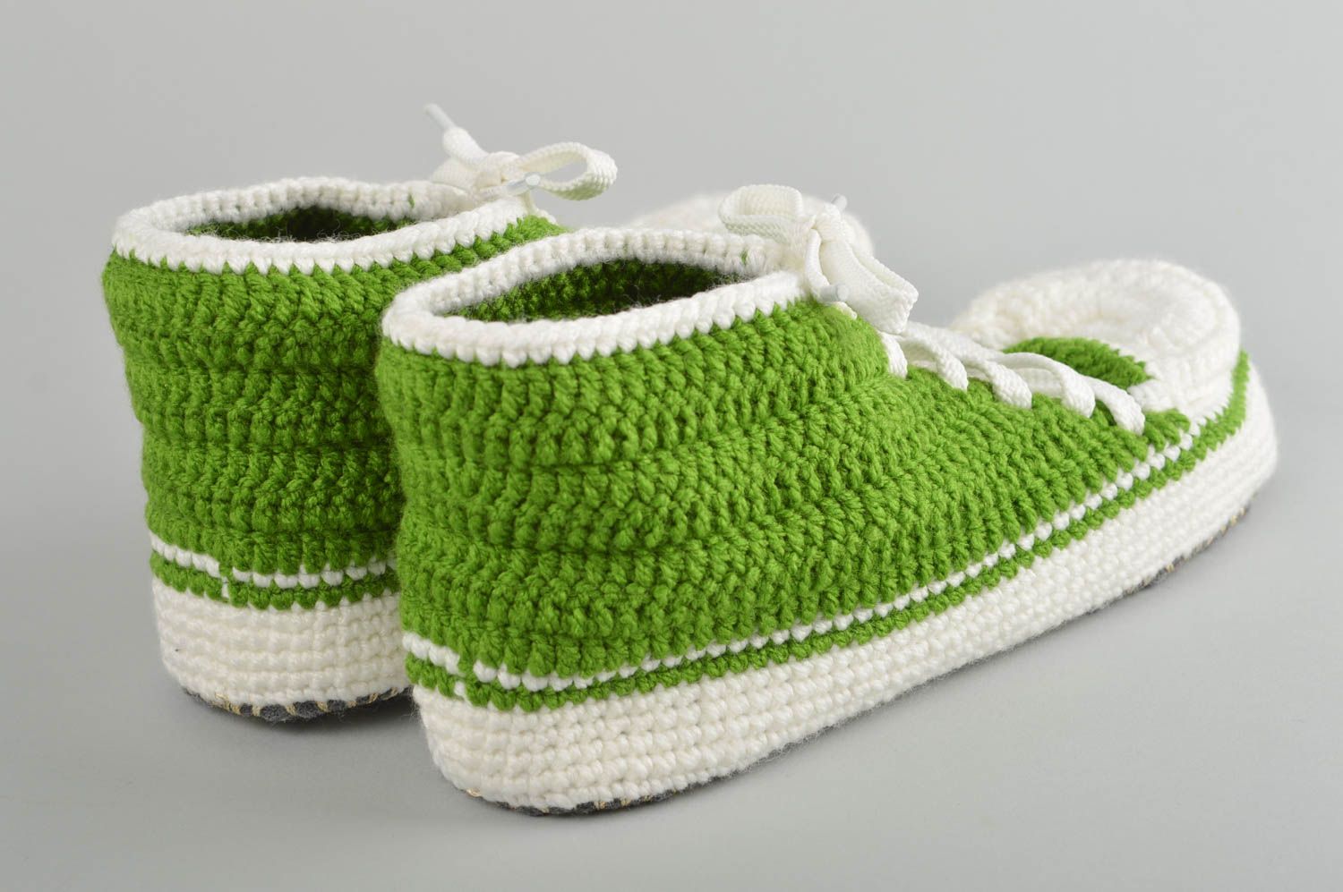 Zapatillas artesanales tejidas a crochet pantuflas originales regalo original foto 5