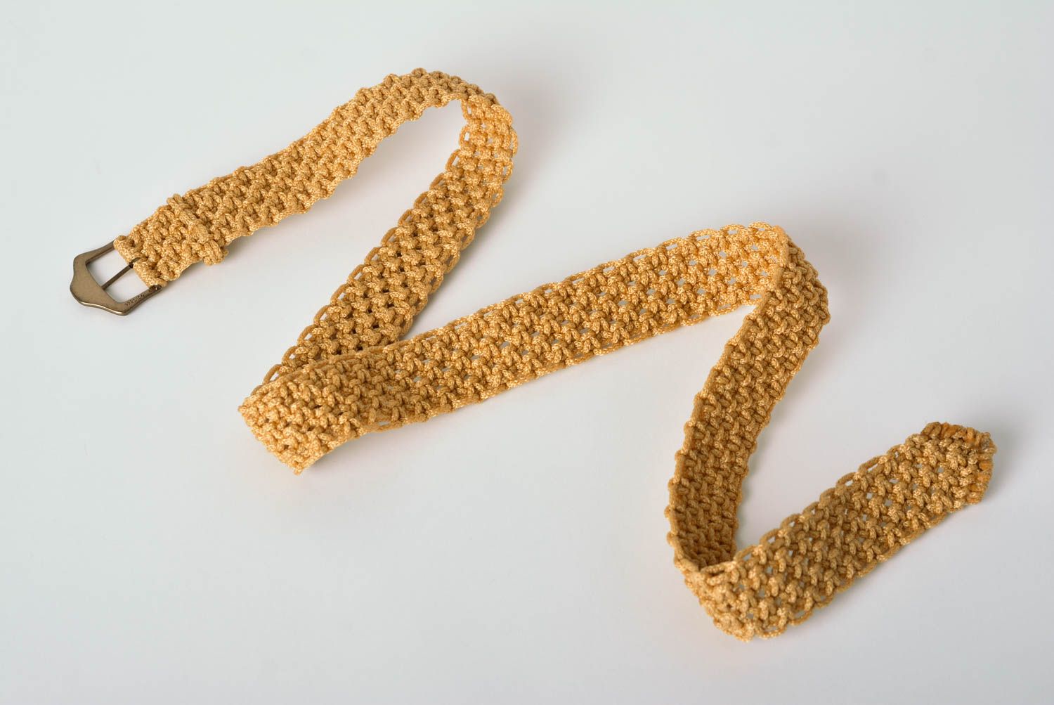 Macrame belt handmade woven belt for women textile belt macrame accessories photo 5
