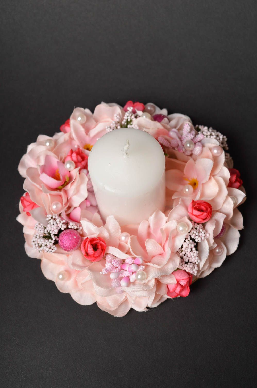 Свеча ручной работы свеча свадебная с цветами свеча на свадьбу оригинальная фото 3