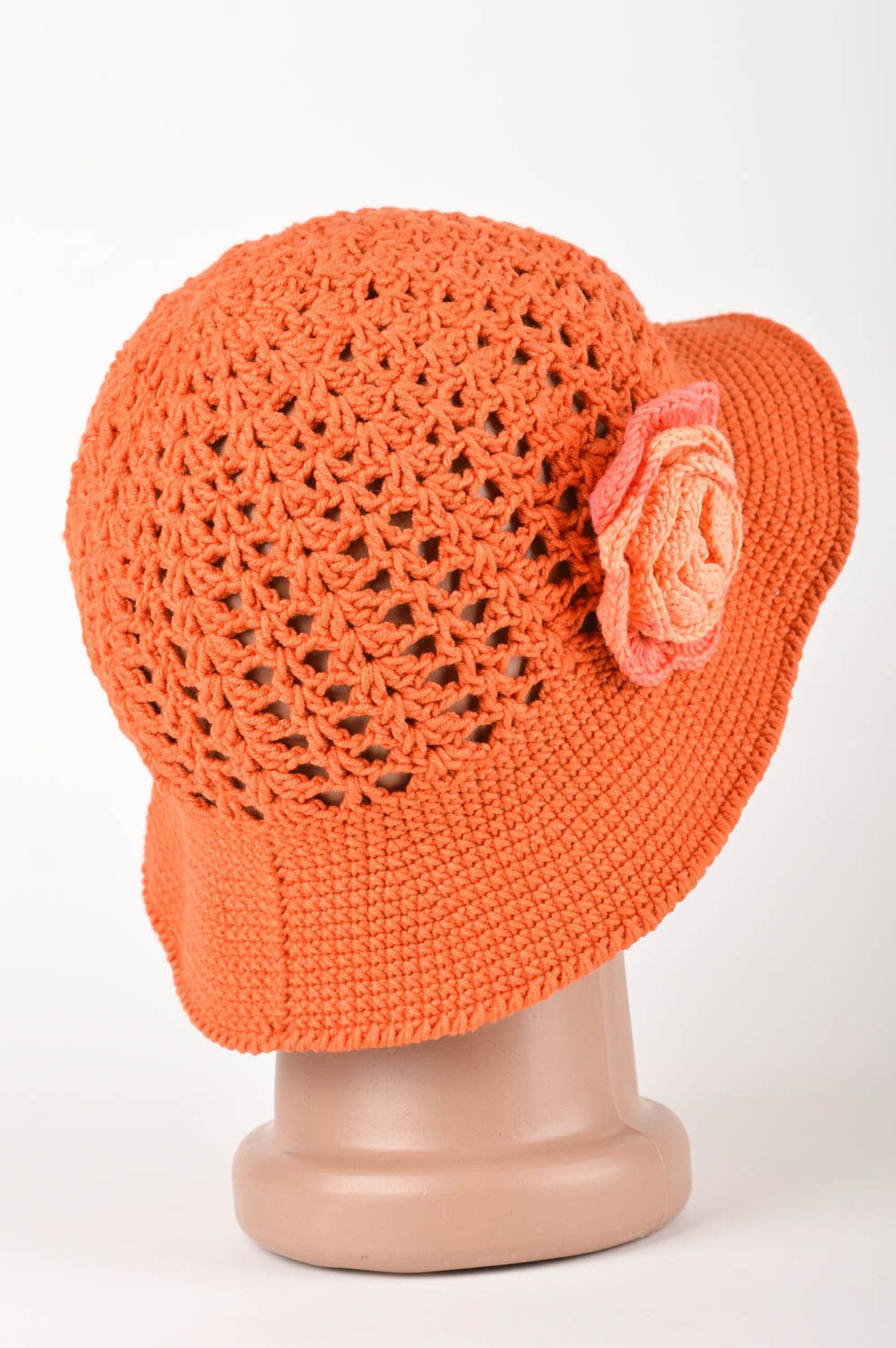 Handmade designer hat unusual summer hat for girls stylish beautiful cap photo 5