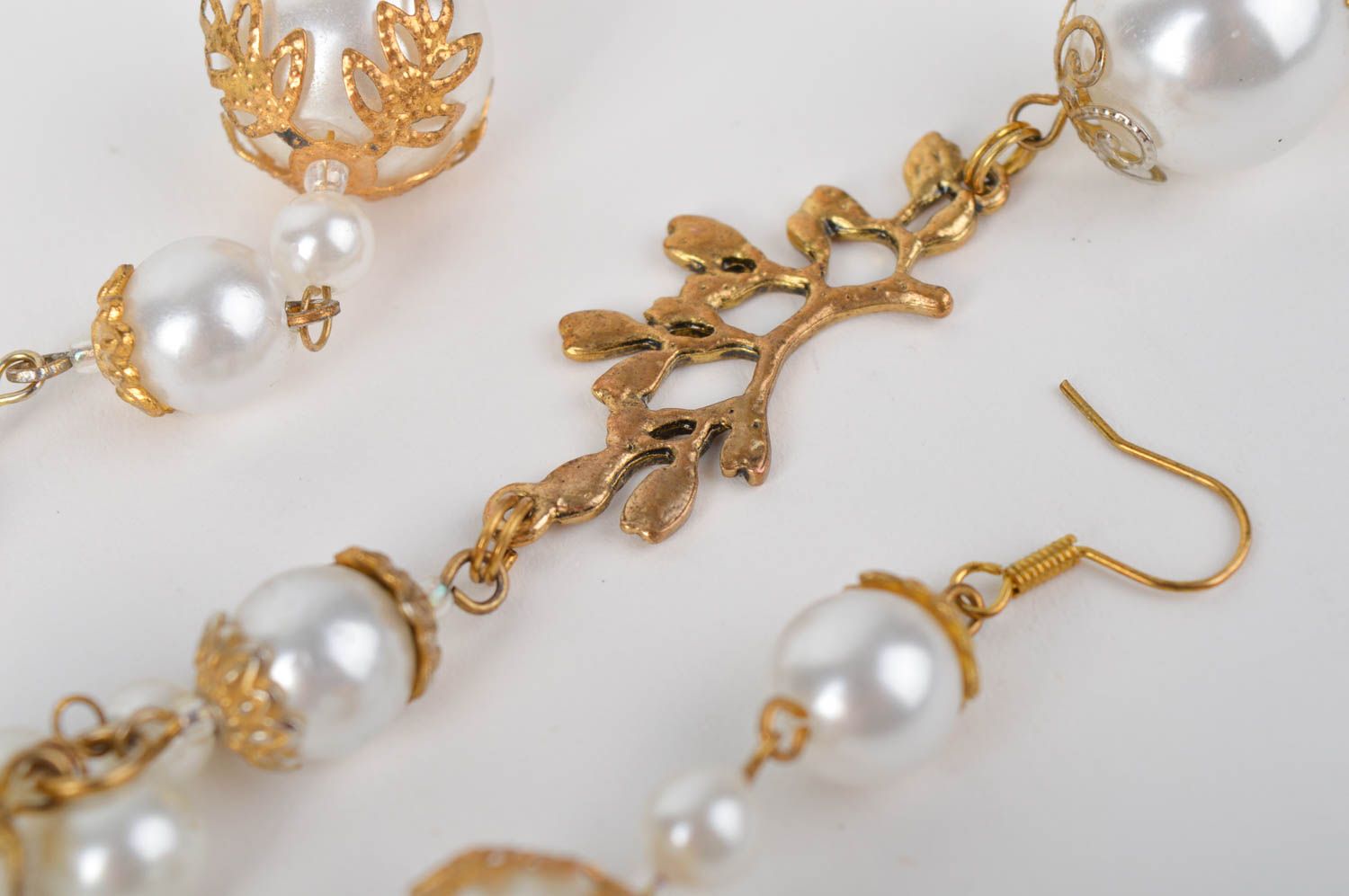 Handmade jewelry set beaded jewelry dangling earrings bead bracelet gift for her photo 5
