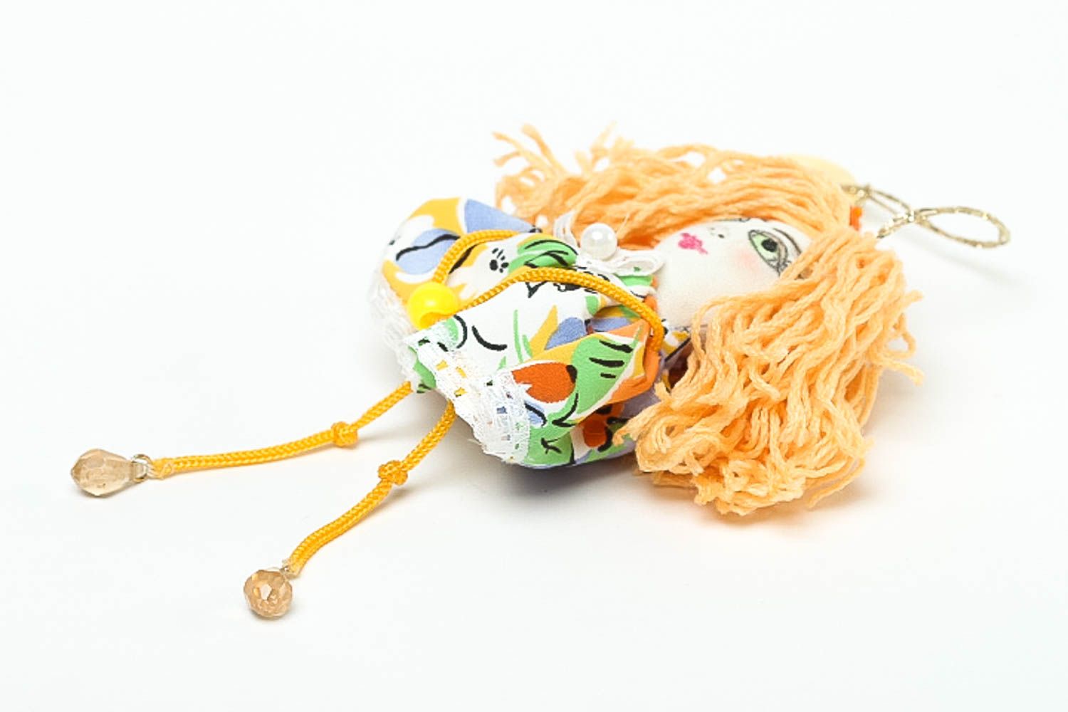 Unusual handmade rag doll soft toy wall hanging aroma toy nursery design photo 3