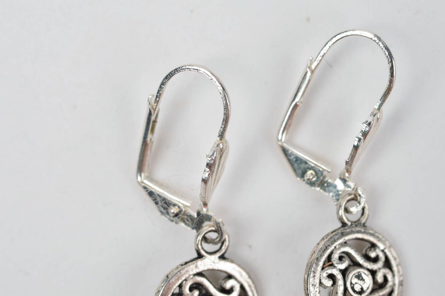 Handmade beautiful unusual earrings glass designer earrings cute jewelry photo 4