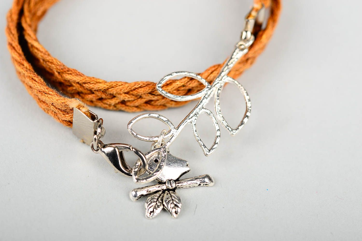 Stylish handmade leather bracelet double wrap bracelet designs gifts for her photo 4
