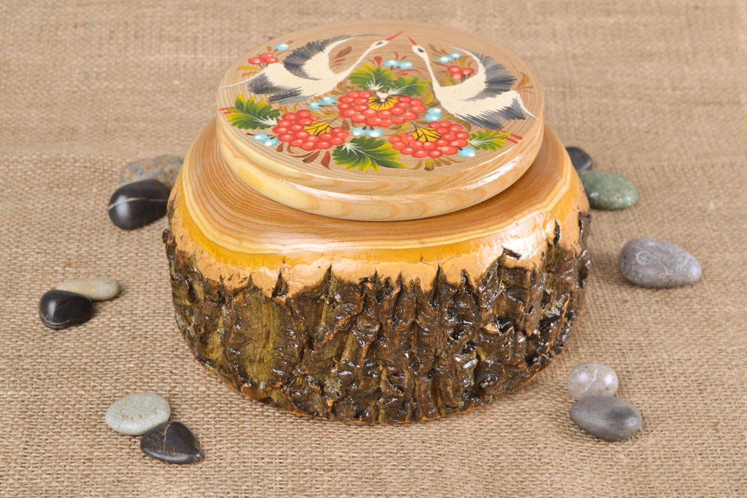 Caja de madera hecha a mano elemento decorativo regalo original para mujer foto 1
