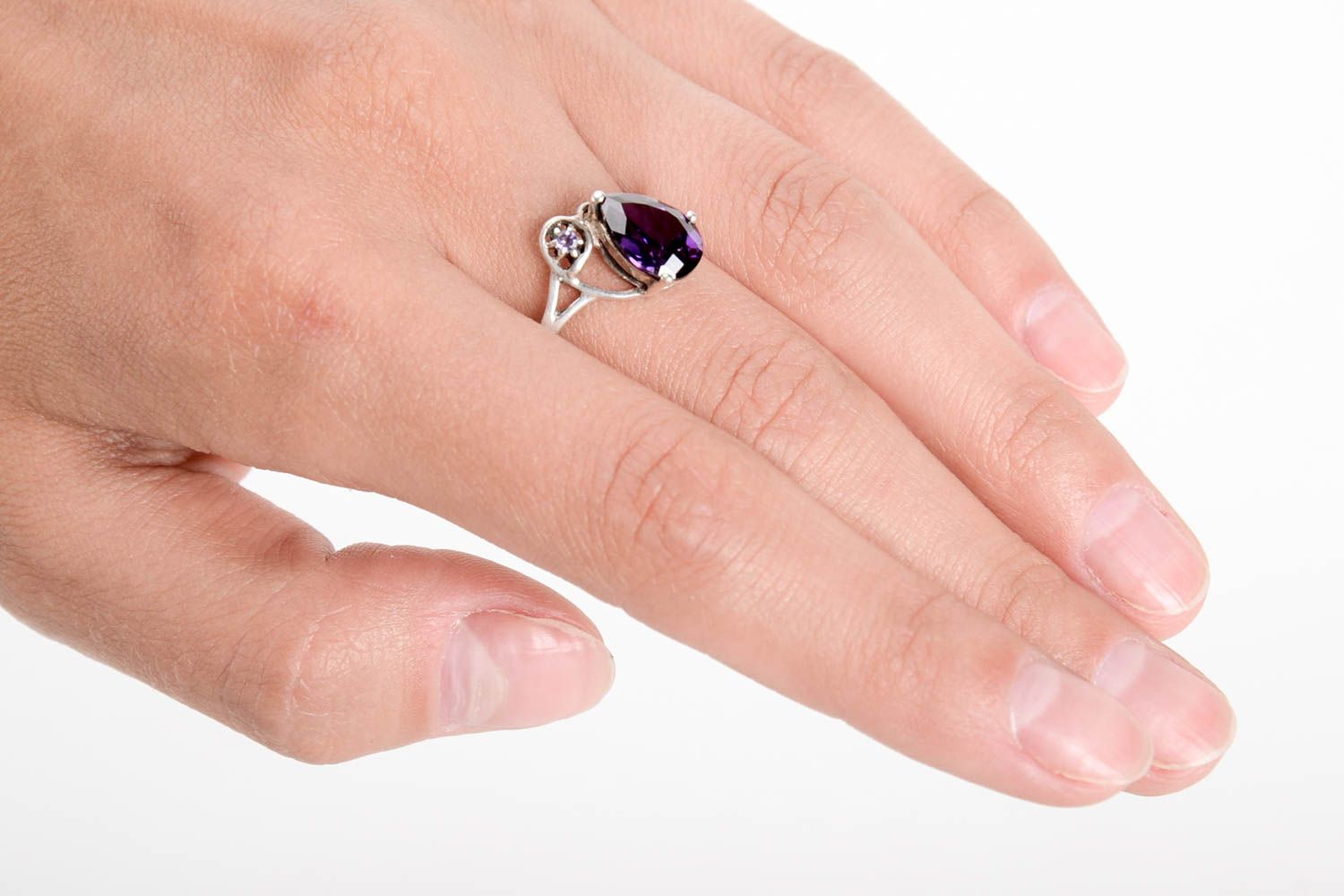 Кольцо из серебра ручной работы кольцо с камнем дизайнерское украшение фото 1