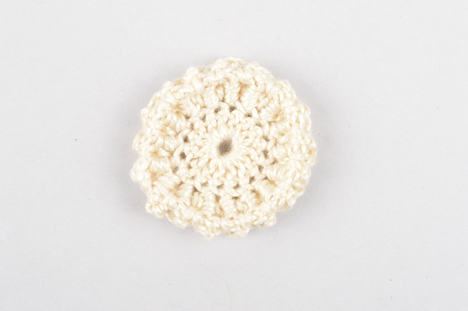 Fornitura fatta a mano fiore di cotone per spilla semilavorato da bigiotteria
 foto 3