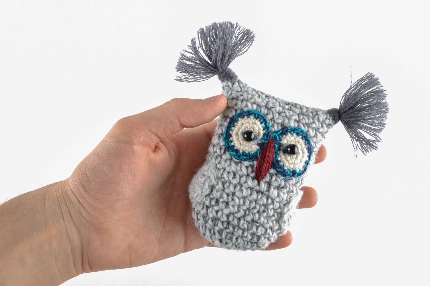 Soft crochet toy Surprised Owl photo 4