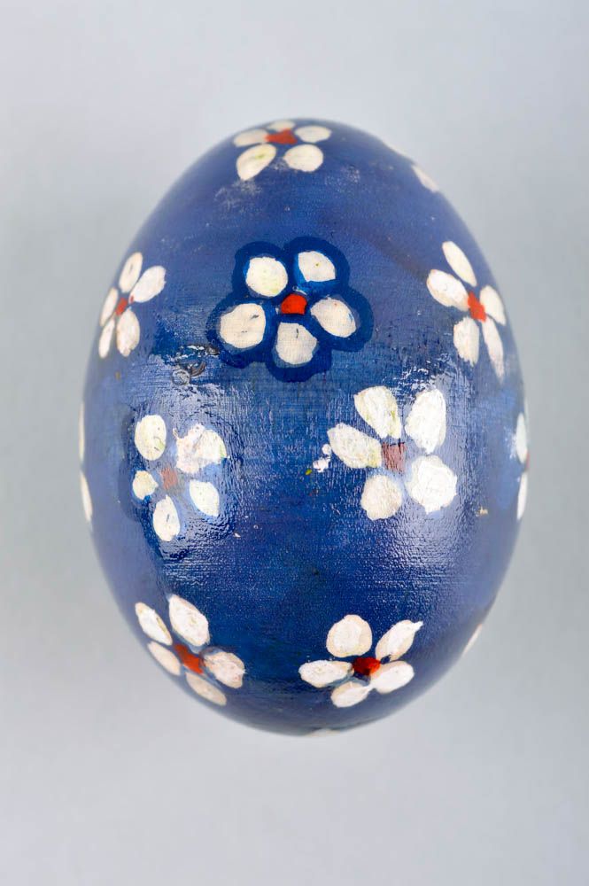 Huevo de madera hecho a mano pintado adorno para Pascua regalo original foto 2