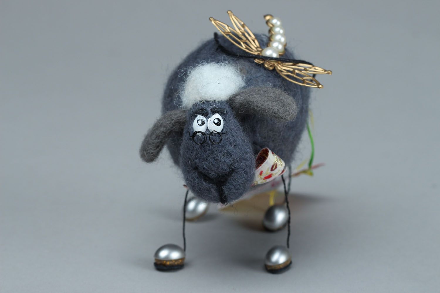 Christmas tree decoration Sheep with Dragonfly photo 1