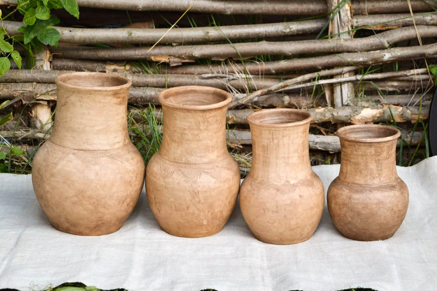 Keramik Krüge handgefertigt Keramik Geschirr Set Küchen Zubehör 4 Stück  foto 5