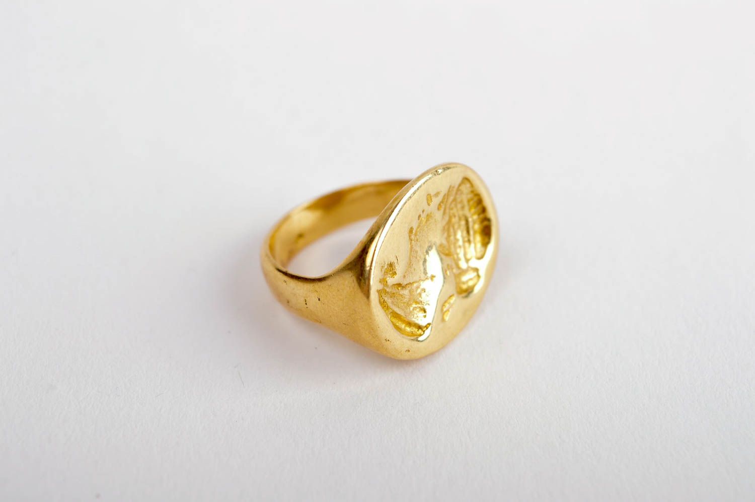 Handmade designer ring stylish metal ring beautiful accessory made of brass photo 2