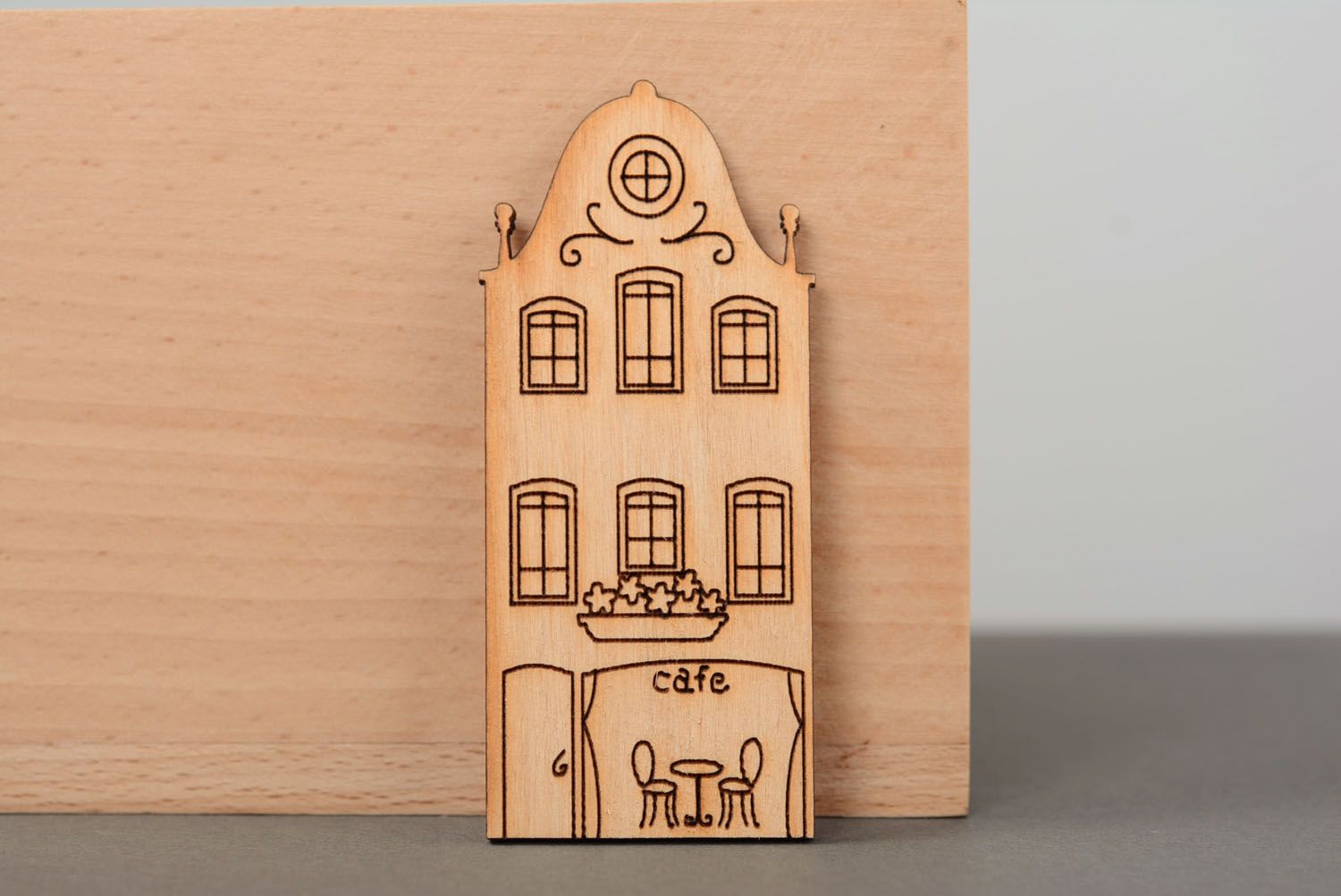 Pieza para creatividad Casa, chipboard de madera foto 5