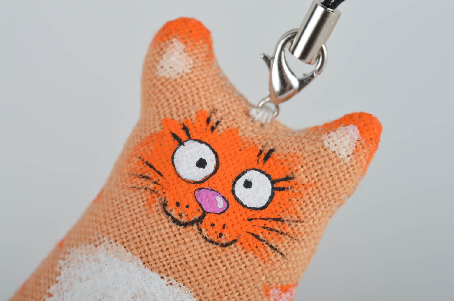 Llavero hecho a mano gato accesorio para llaves regalo original para niño foto 5