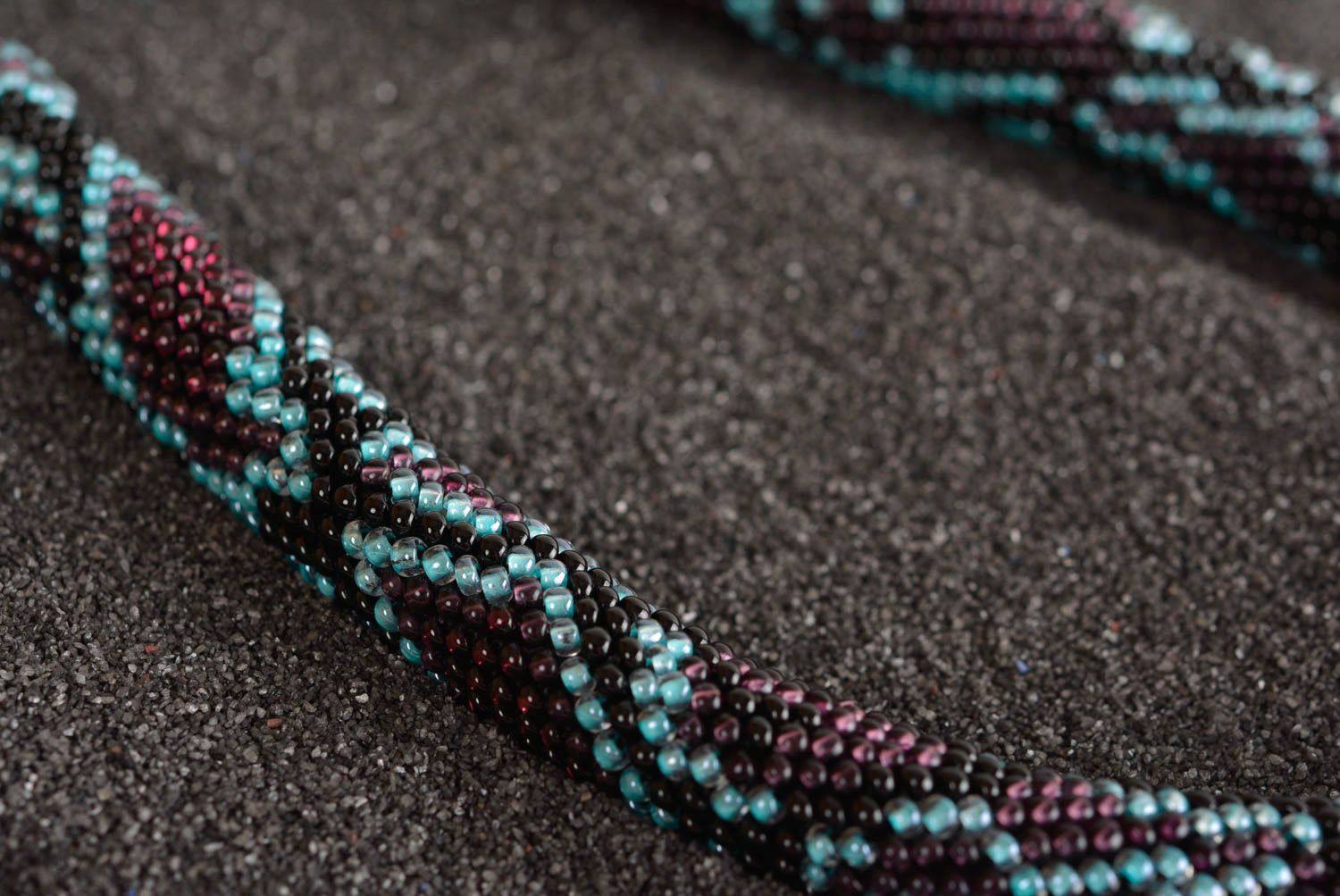 Collier spirale à motif Bijou fait main de perles de rocaille Cadeau femme photo 3