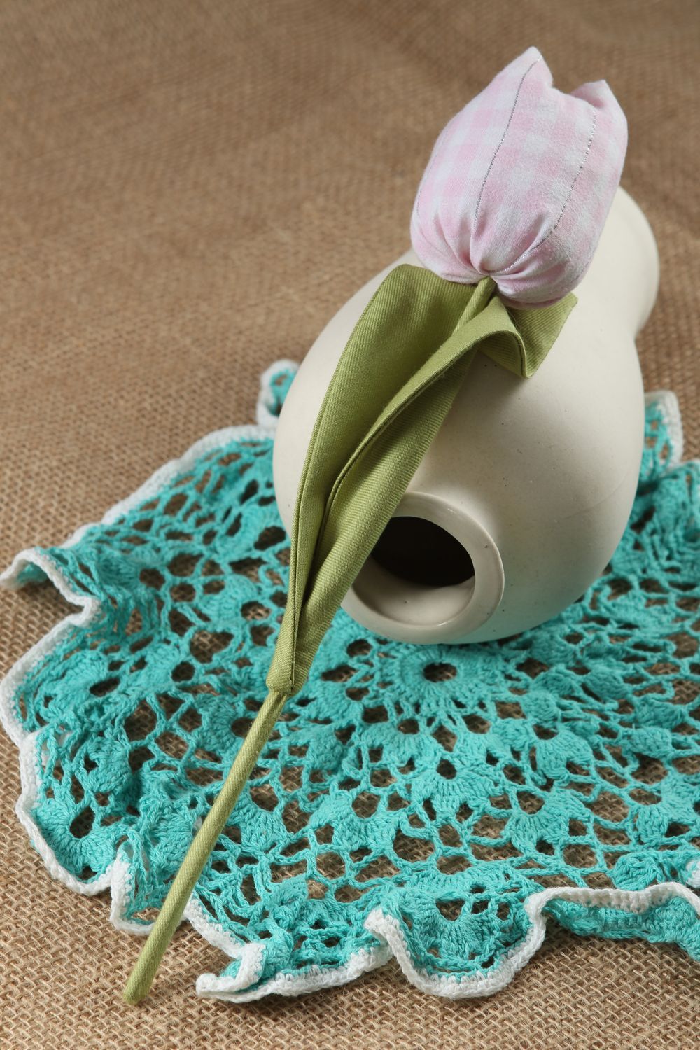Цветок для дома ручной работы искусственный цветок из хлопка декоративный цветок фото 2