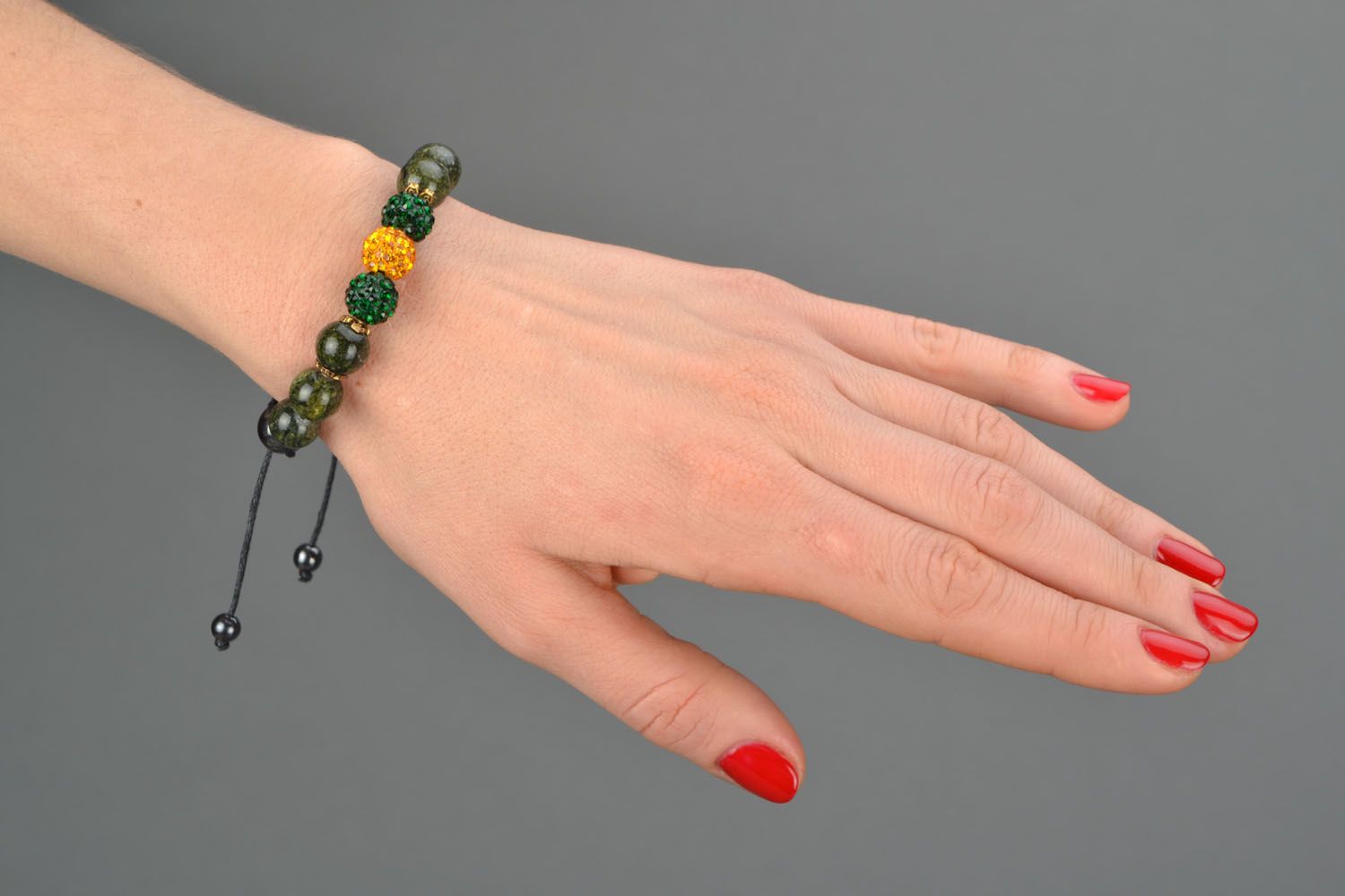 Handmade bracelet with coil stone photo 1