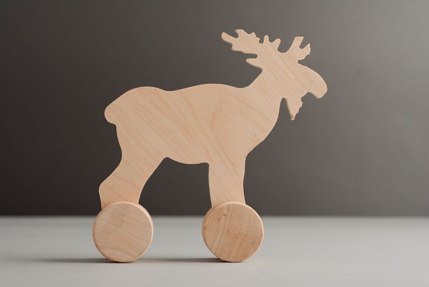 Wooden blank for wheeled toy Elk photo 1