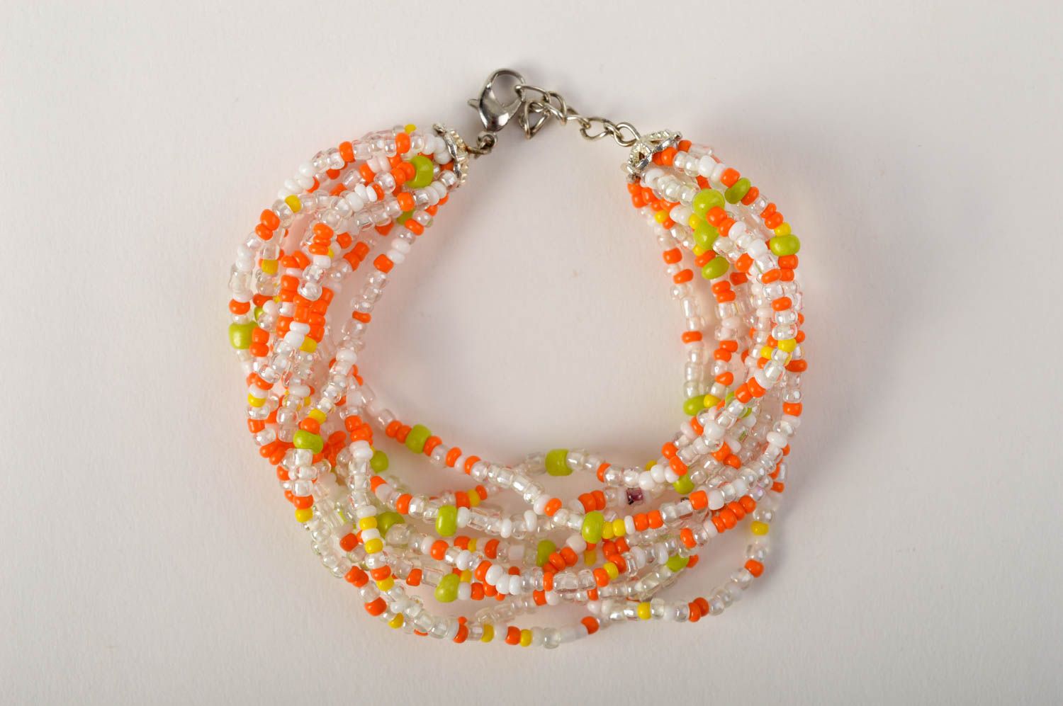 Bracelet perles de rocaille Bijou fait main design mode Cadeau original fille photo 2