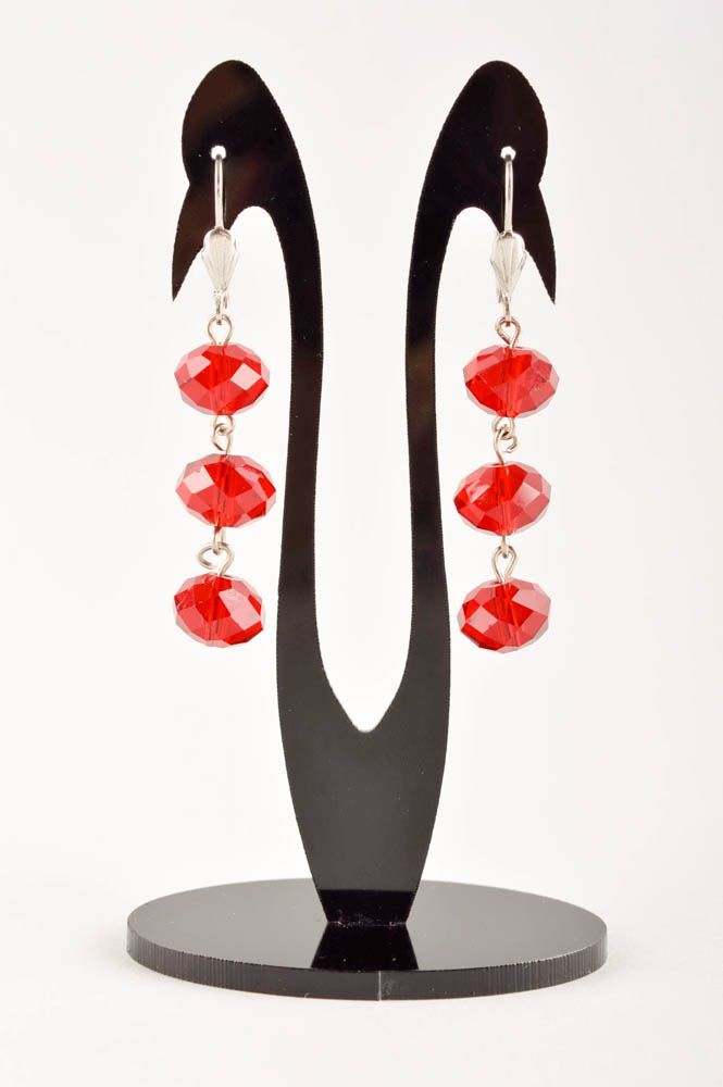 Handmade earrings with charms unusual designer earrings beautiful accessory photo 2