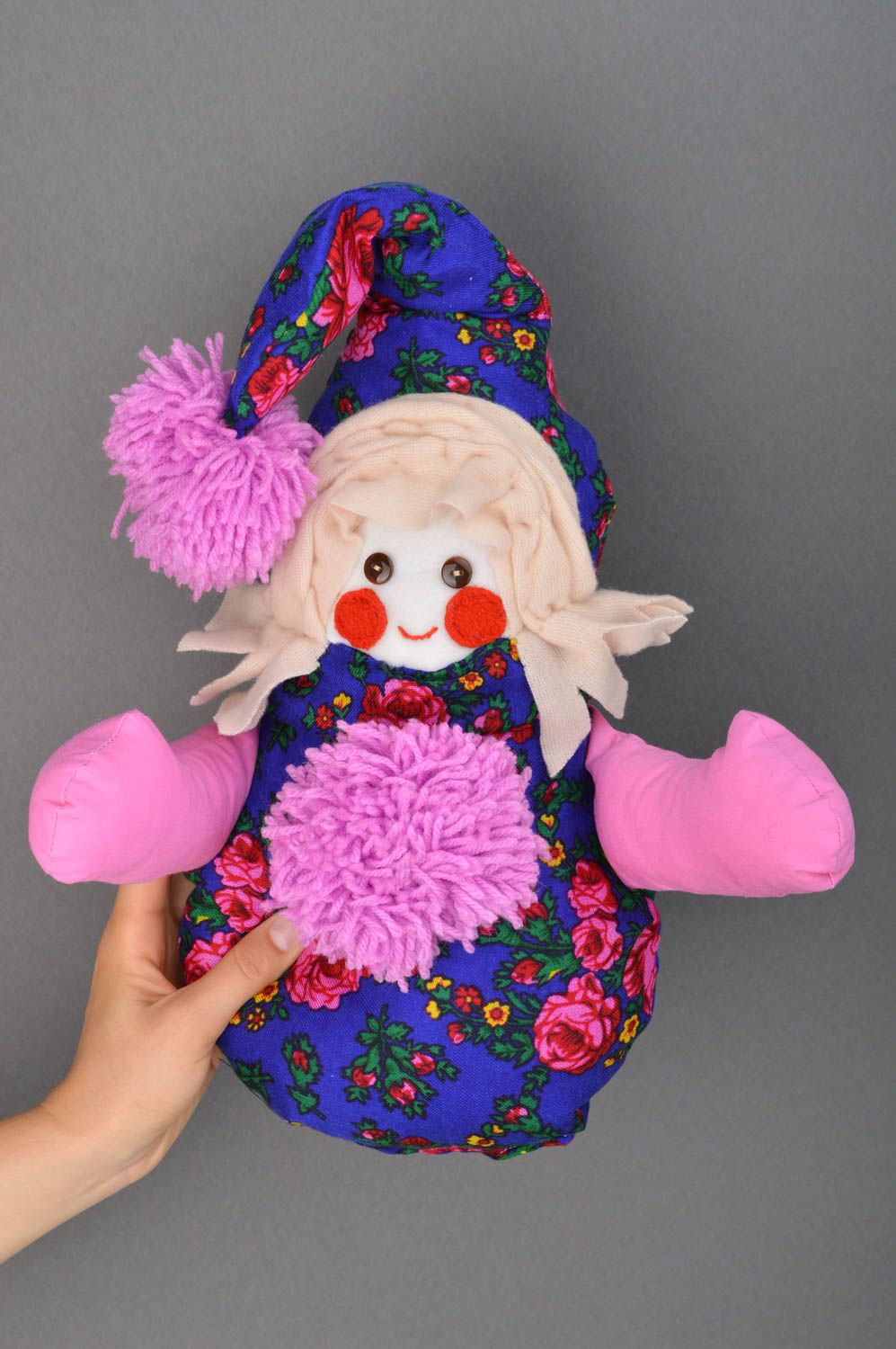 Кукла из ткани кукла ручной работы мягкая кукла авторская кукла гномик детский фото 5