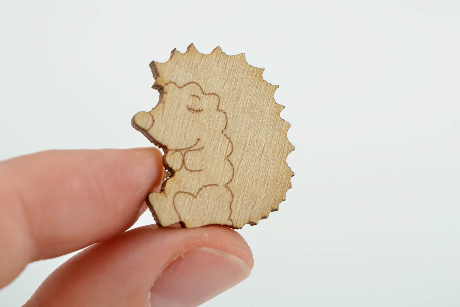 Handgemachte Holzrohling zum Bemalen Miniatur Figur kleiner Igel Holz Figur foto 1