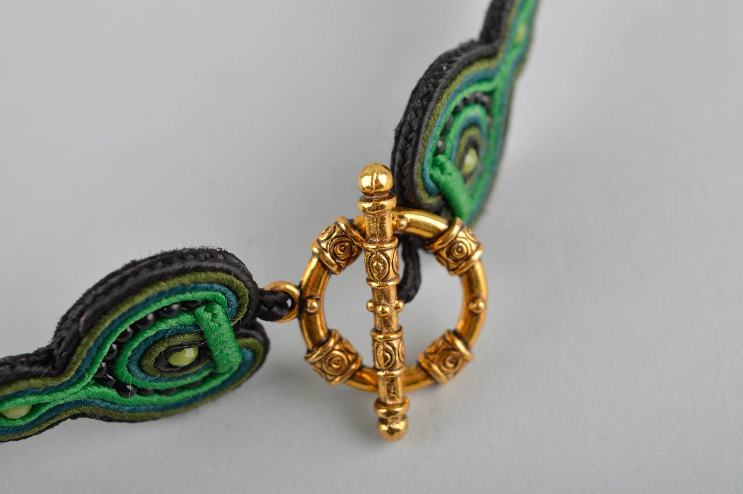 Beautiful handmade soutache jewelry beaded necklace beaded earrings cool jewelry photo 4