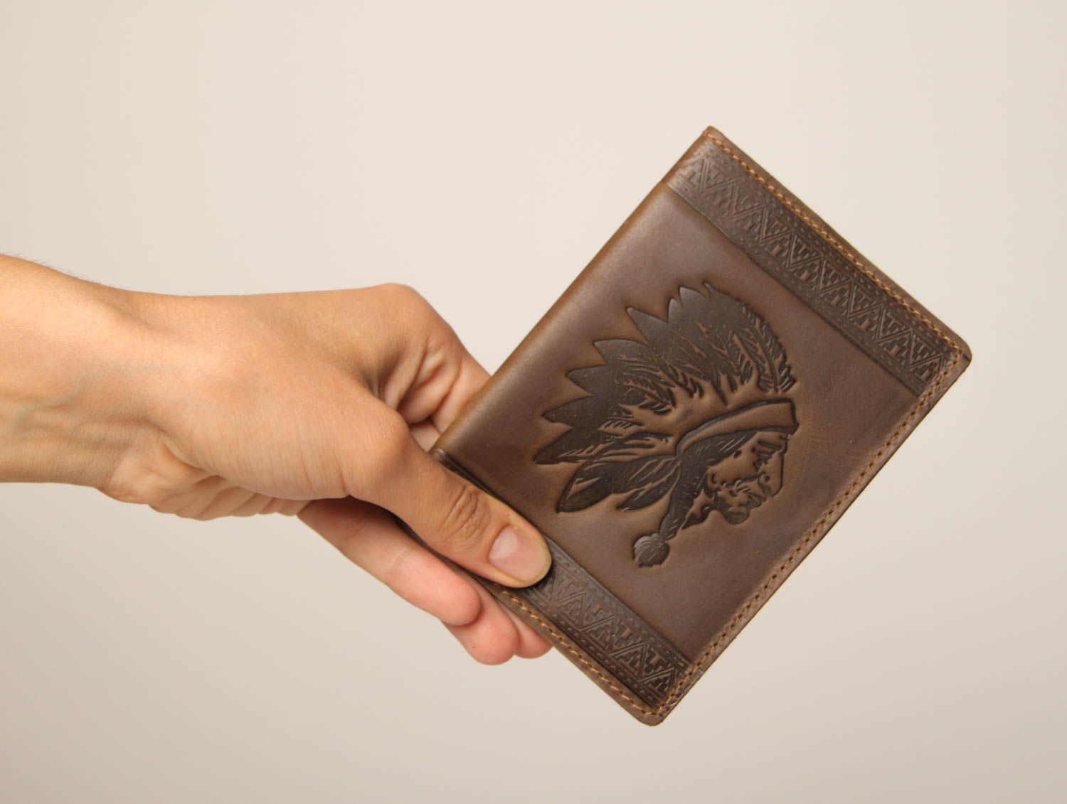 Unusual handmade passport cover leather passport cover design handmade gifts photo 3