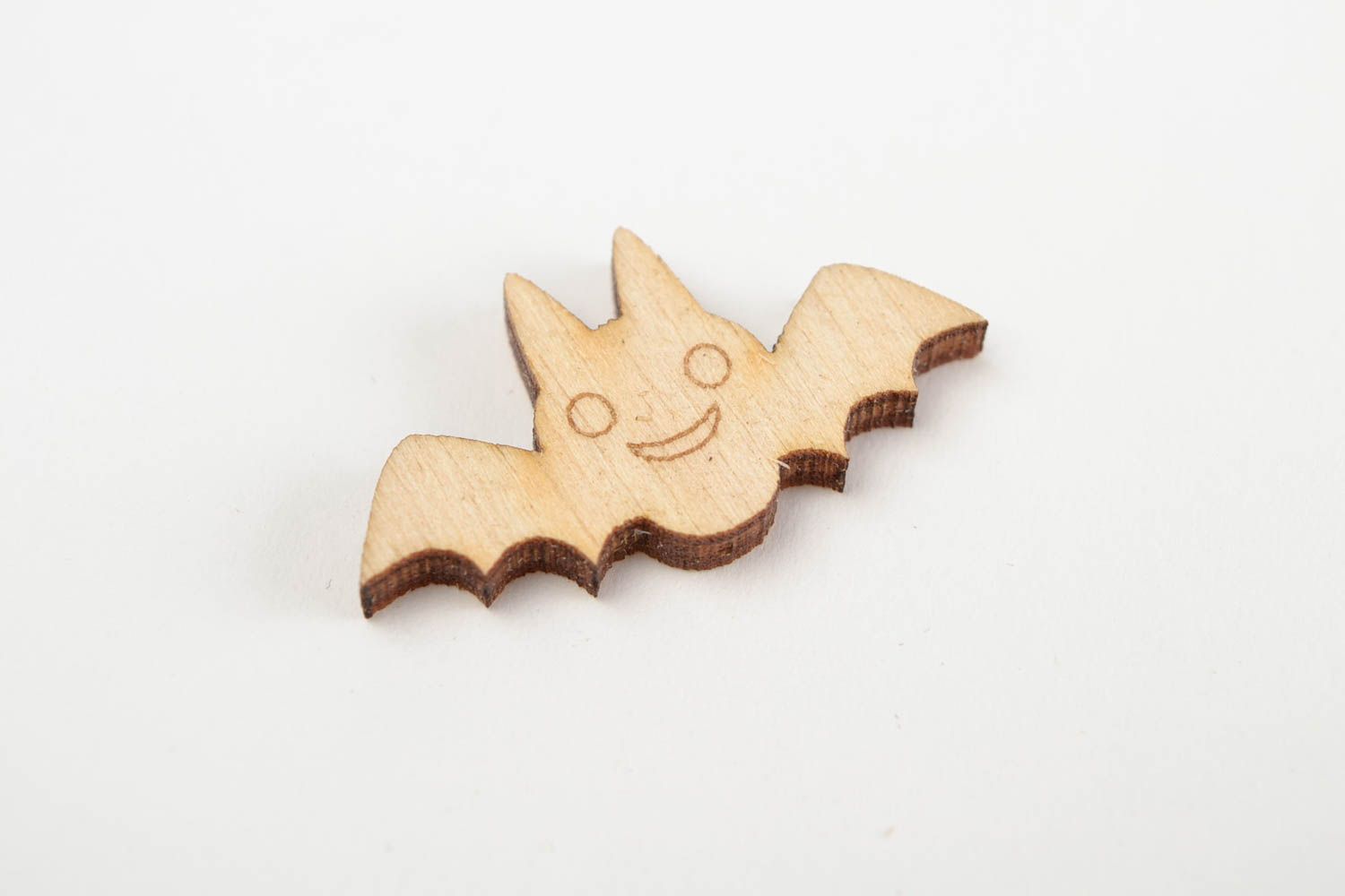 Handmade Holzartikel zum Gestalten Scrapbook Material Deko Figur Fledermaus  foto 4