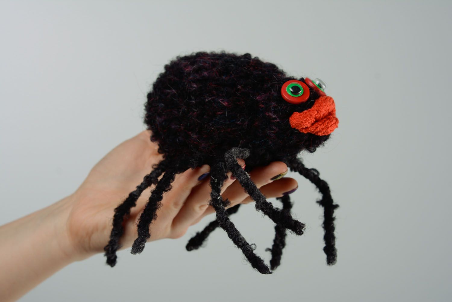 Homemade crochet toy Spider photo 3