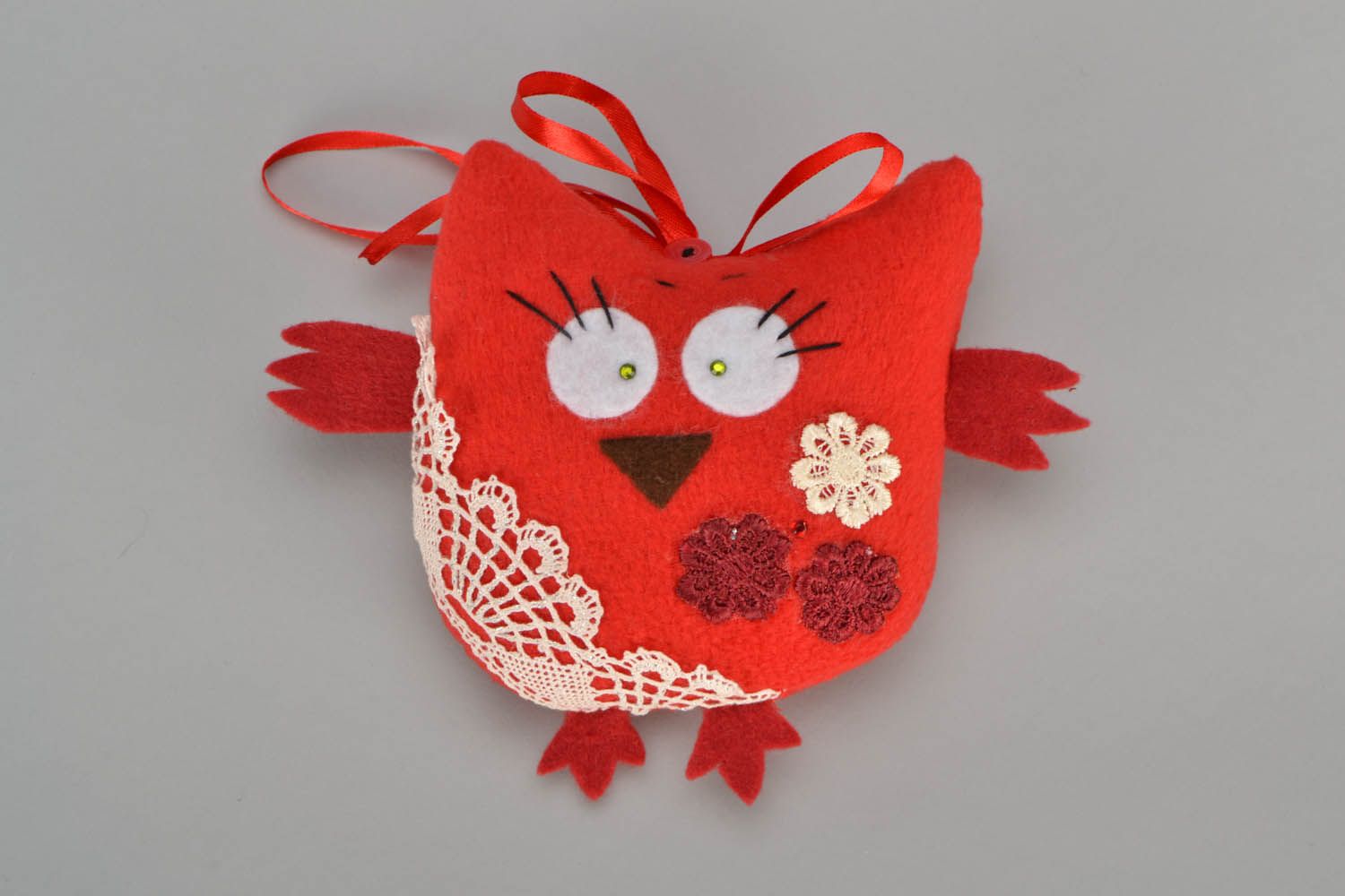 Soft toy Red Owl photo 3
