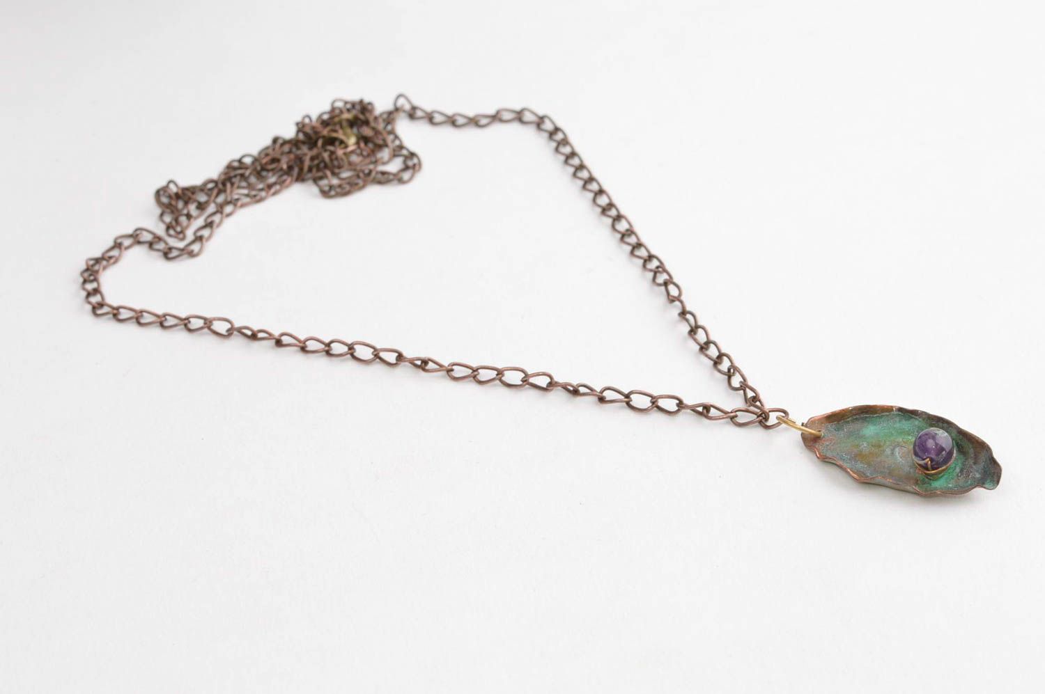 Handmade jewelry copper jewelry female pendant neck accessory copper accessory photo 3